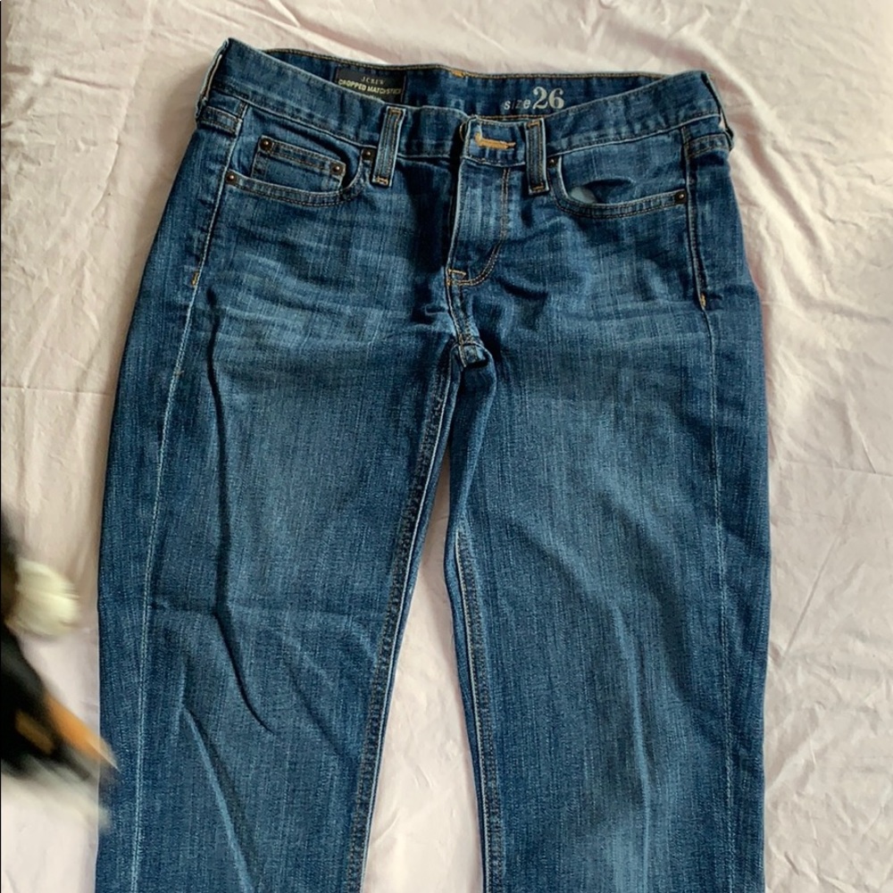 J Crew “Cropped Matchstick” Jeans